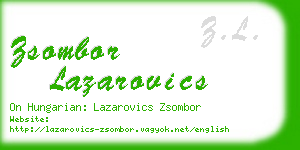 zsombor lazarovics business card